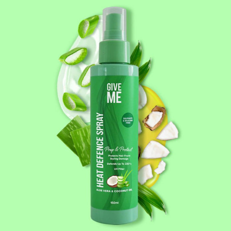 Heat Defence Spray - Aloe Vera & Coconut Oil - Give Me Cosmetics