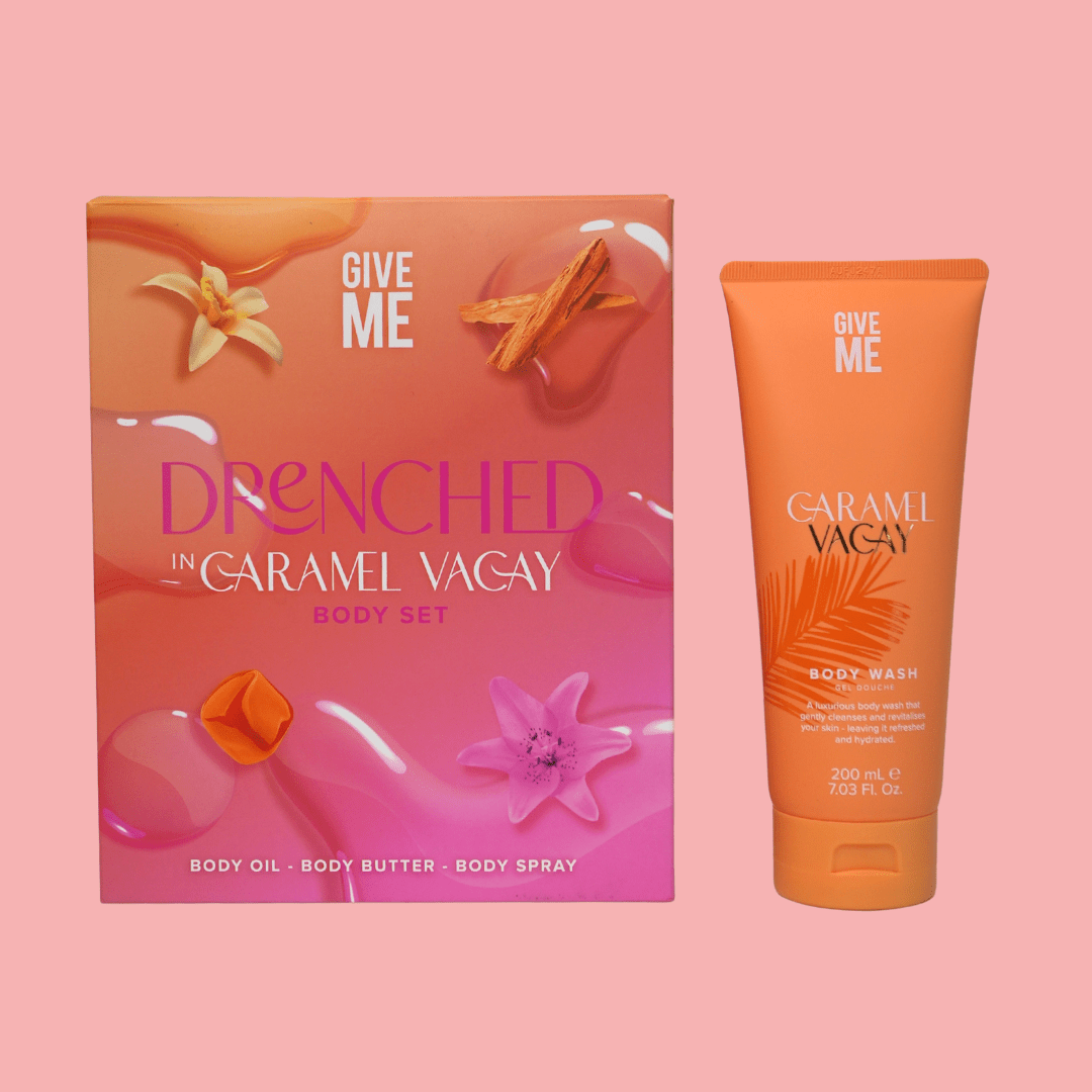 Caramel Vacay Drenched set with Body Wash - Give Me Cosmetics