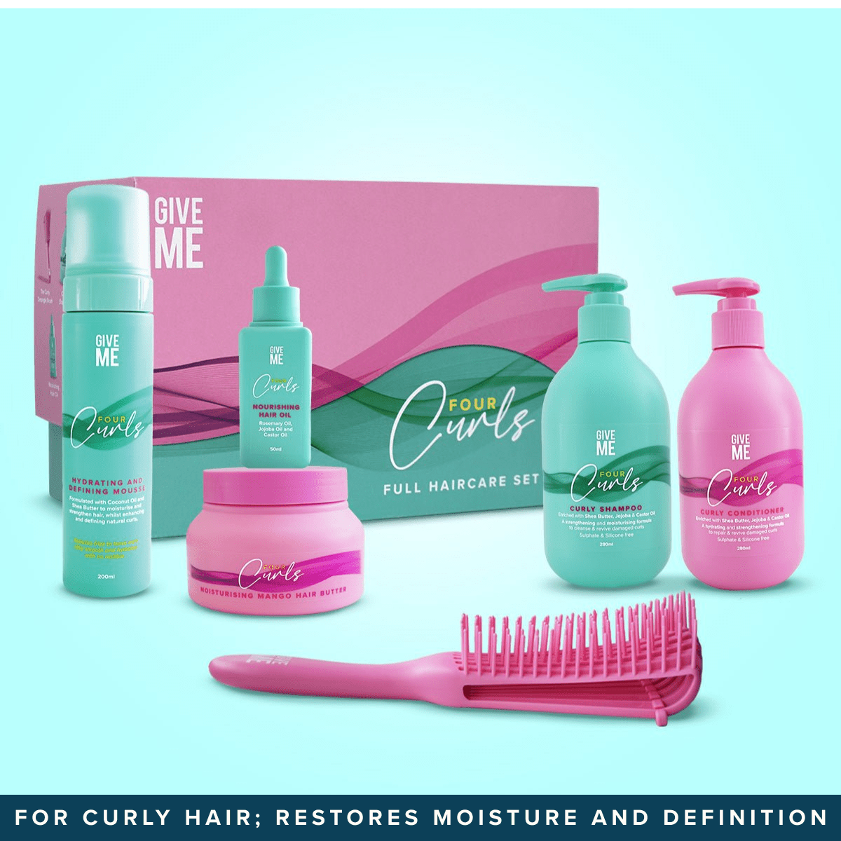 Four Curls Full Haircare Set (Worth £63.94) - Give Me Cosmetics