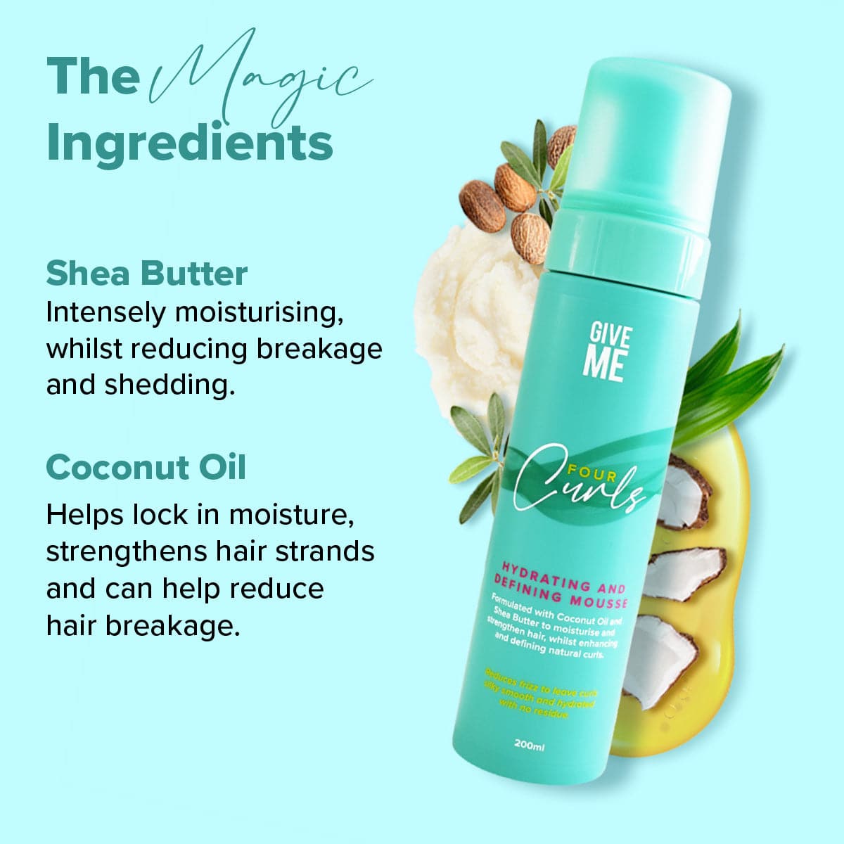 Four Curls Hydrating & Defining Mousse - Give Me Cosmetics