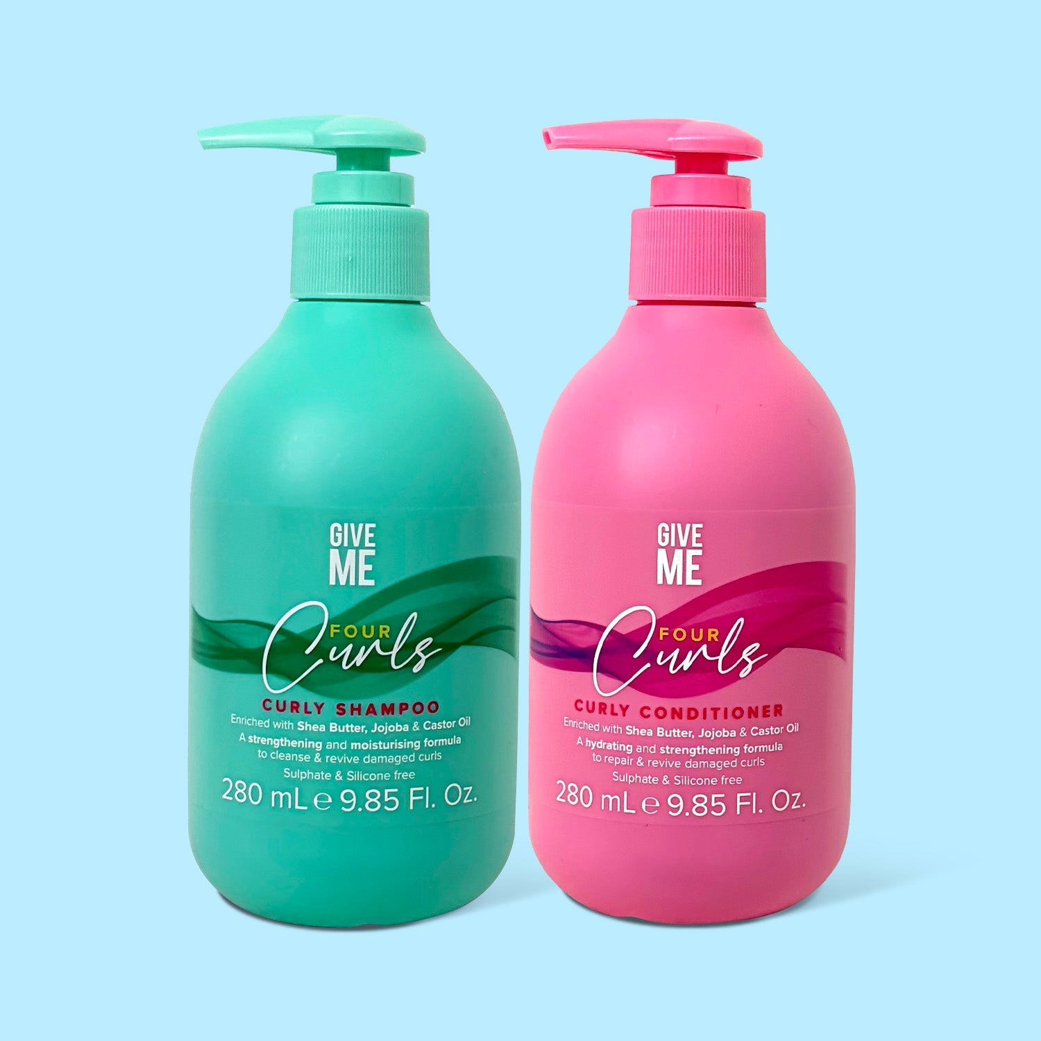 Four Curls Moisturising Shea Butter Shampoo & Conditioner Bundle (Worth £13.98) - Give Me Cosmetics