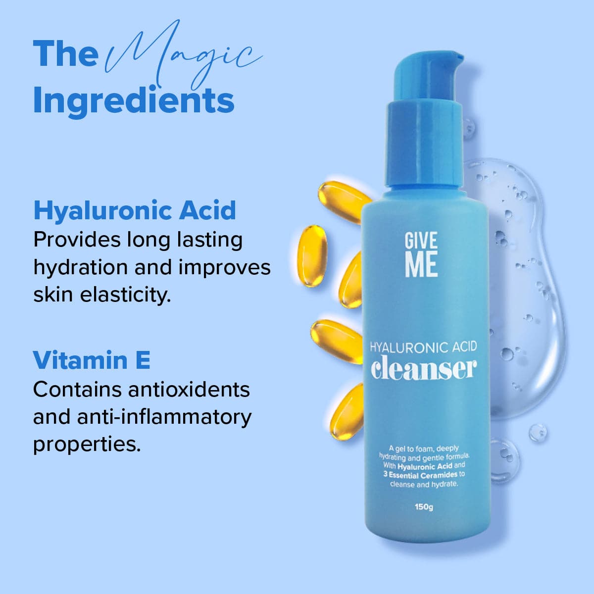 Hyaluronic Acid Deep Hydration Cleanser - Give Me Cosmetics