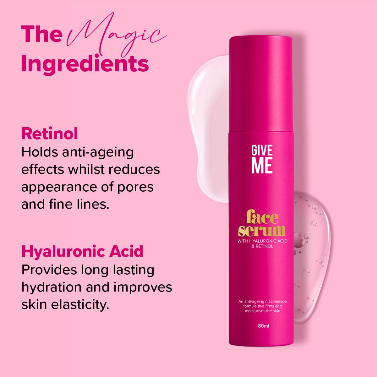 Hyaluronic Acid & Retinol Face Serum  - Give Me Cosmetics