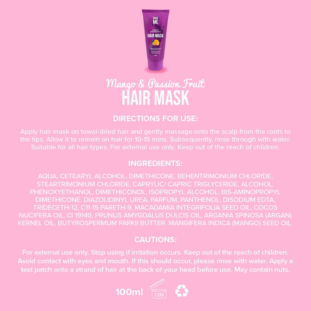 Mango & Passion Fruit Deep Conditioning Hair Mask - Give Me Cosmetics