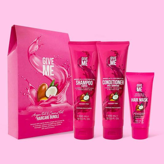 The Haircare Bundle - Argan Oil & Coconut Oil (Worth £25.97) - Give Me Cosmetics