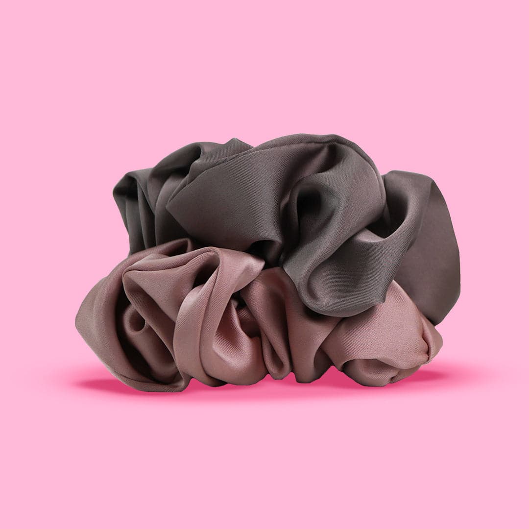 x2 Luxury Satin Silk Hair Scrunchies - Give Me Cosmetics