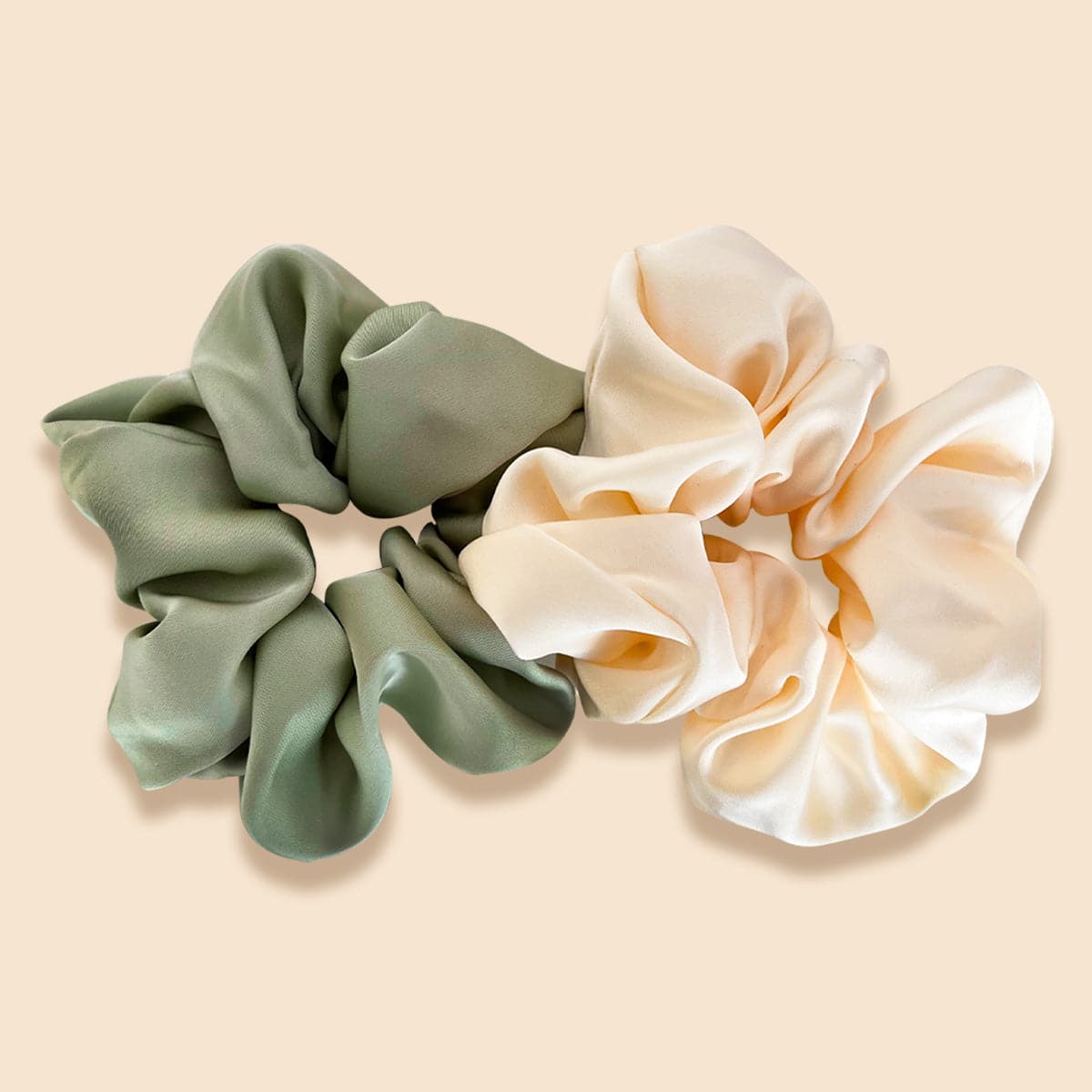 x2 Luxury Satin Silk Hair Scrunchies - Give Me Cosmetics